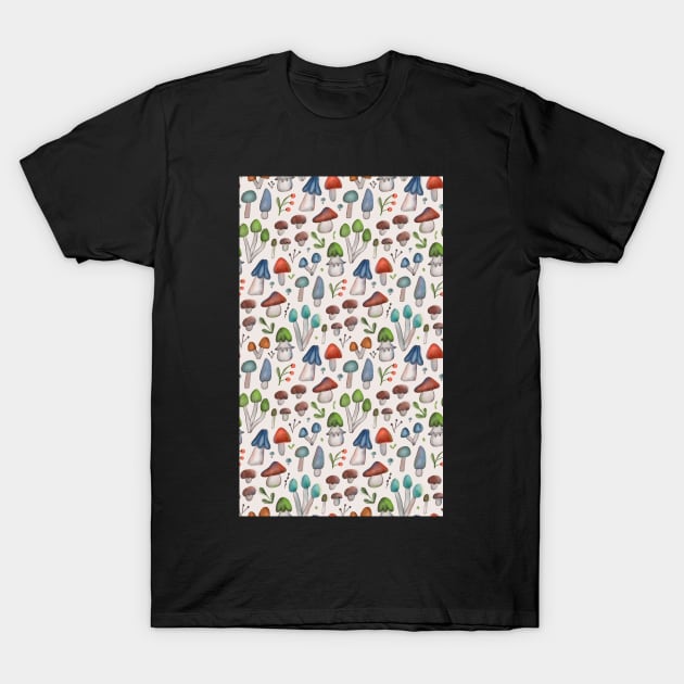 Watercolor mushrooms T-Shirt by kostolom3000